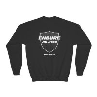 Carbon Fiber Logo, Youth Crewneck Sweatshirt - Image 3