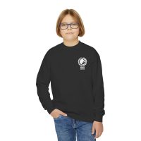 Carbon Fiber Logo, Youth Crewneck Sweatshirt - Image 4